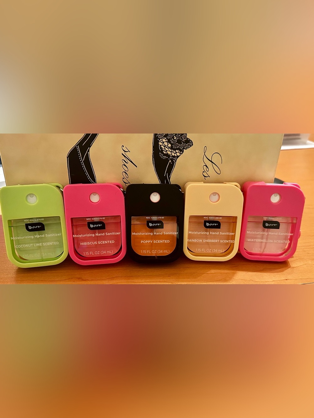 b.pure Moisturizing Hand Sanitizer & Case set of 5.
